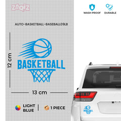 Fast Break Basketball Car Window Sticker | Sports Vinyl Decal for Cars & Laptops