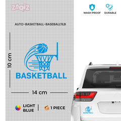 Basketball Swish Car Window Sticker | Sports Vinyl Decal for Cars & Laptops