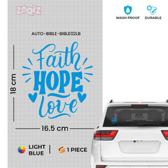 Faith Hope Love Christian Vinyl Sticker – Inspirational Religious Decal for Car & Laptop