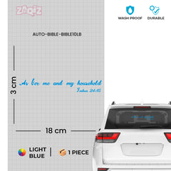 As for Me and My Household Christian Vinyl Sticker – Joshua 24:15 Car Decal