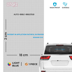 Christian Bible Verse Sticker – Romans 12:12 Faith Quote Vinyl Decal for Car, Laptop & Wall