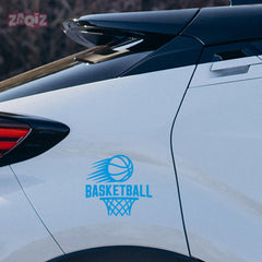 Fast Break Basketball Car Window Sticker | Sports Vinyl Decal for Cars & Laptops