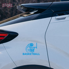 Basketball Swish Car Window Sticker | Sports Vinyl Decal for Cars & Laptops