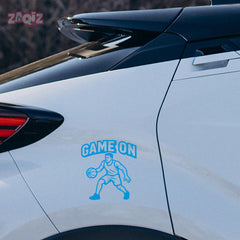 Game On Basketball Player Car Window Sticker | Sports Vinyl Decal for Cars & Laptops