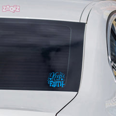 Keep the Faith Christian Vinyl Sticker – Inspirational Religious Car Decal