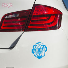Basketball Tournament Badge Car Window Sticker | Sports Vinyl Decal for Cars & Laptops