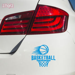 Fast Break Basketball Car Window Sticker | Sports Vinyl Decal for Cars & Laptops