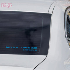 Walk by Faith Not by Sight Christian Vinyl Sticker – 2 Corinthians 5:7 Car Decal