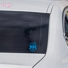 Faith Hope Love Christian Vinyl Sticker – Inspirational Religious Decal for Car & Laptop