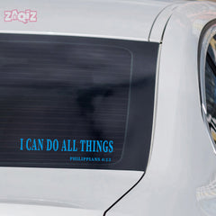 I Can Do All Things Christian Vinyl Sticker – Philippians 4:13 Car Decal