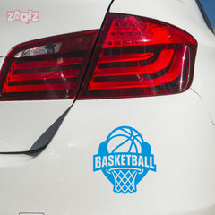 Basketball Hoop Car Window Sticker | Sports Vinyl Decal for Cars, Laptops & Walls
