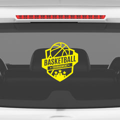 Basketball Tournament Badge Car Window Sticker | Sports Vinyl Decal for Cars & Laptops