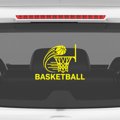 Basketball Swish Car Window Sticker | Sports Vinyl Decal for Cars & Laptops