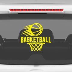 Fast Break Basketball Car Window Sticker | Sports Vinyl Decal for Cars & Laptops