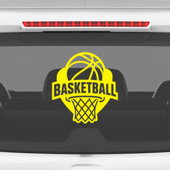 Basketball Hoop Car Window Sticker | Sports Vinyl Decal for Cars, Laptops & Walls
