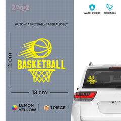 Fast Break Basketball Car Window Sticker | Sports Vinyl Decal for Cars & Laptops