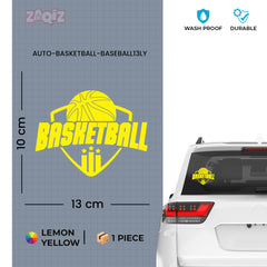 Basketball Badge Car Window Sticker | Premium Sports Vinyl Decal for Cars & Laptops (Copy)