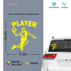 Basketball Player Car Window Sticker | Slam Dunk Sports Vinyl Decal for Cars, Laptops & Walls