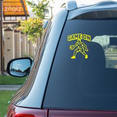 Game On Basketball Player Car Window Sticker | Sports Vinyl Decal for Cars & Laptops