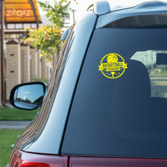 Basketball Tournament Emblem Car Window Sticker | Sports Vinyl Decal for Cars & Laptops