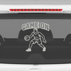 Game On Basketball Player Car Window Sticker | Sports Vinyl Decal for Cars & Laptops