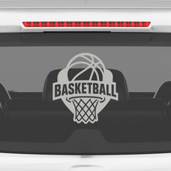 Basketball Hoop Car Window Sticker | Sports Vinyl Decal for Cars, Laptops & Walls