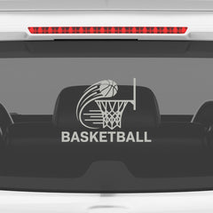 Basketball Swish Car Window Sticker | Sports Vinyl Decal for Cars & Laptops