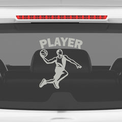 Basketball Player Car Window Sticker | Slam Dunk Sports Vinyl Decal for Cars, Laptops & Walls