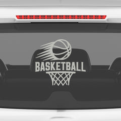 Fast Break Basketball Car Window Sticker | Sports Vinyl Decal for Cars & Laptops