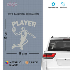 Basketball Player Car Window Sticker | Slam Dunk Sports Vinyl Decal for Cars, Laptops & Walls