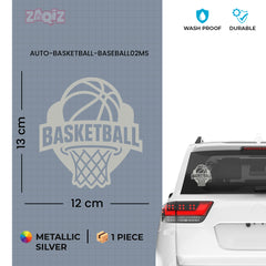 Basketball Hoop Car Window Sticker | Sports Vinyl Decal for Cars, Laptops & Walls