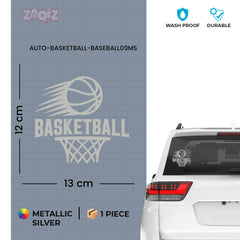 Fast Break Basketball Car Window Sticker | Sports Vinyl Decal for Cars & Laptops