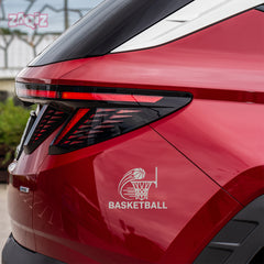 Basketball Swish Car Window Sticker | Sports Vinyl Decal for Cars & Laptops