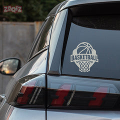 Basketball Hoop Car Window Sticker | Sports Vinyl Decal for Cars, Laptops & Walls