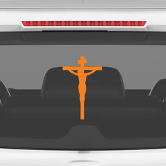Jesus Crucifix Car Sticker – Christian Cross Vinyl Decal for Cars & Bikes | Waterproof Religious Faith Sticker