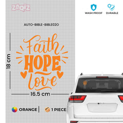 Faith Hope Love Christian Vinyl Sticker – Inspirational Religious Decal for Car & Laptop