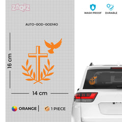 Christian Heart Cross Car Sticker – Jesus Faith Vinyl Decal for Cars & Bikes | Waterproof Religious Sticker (Copy)