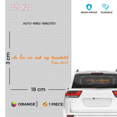 As for Me and My Household Christian Vinyl Sticker – Joshua 24:15 Car Decal