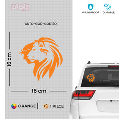 Lion Head Car Sticker – Fierce Lion Profile Vinyl Decal for Cars & Bikes | Waterproof Animal Graphic Sticker