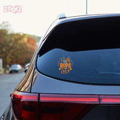 Faith Hope Love Christian Vinyl Sticker – Inspirational Religious Decal for Car & Laptop