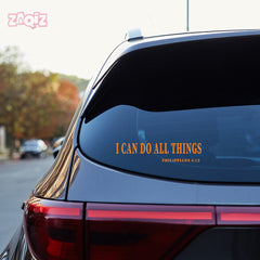 I Can Do All Things Christian Vinyl Sticker – Philippians 4:13 Car Decal