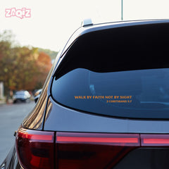 Walk by Faith Not by Sight Christian Vinyl Sticker – 2 Corinthians 5:7 Car Decal