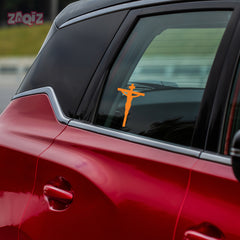 Jesus Crucifix Car Sticker – Christian Cross Vinyl Decal for Cars & Bikes | Waterproof Religious Faith Sticker