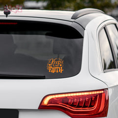 Keep the Faith Christian Vinyl Sticker – Inspirational Religious Car Decal