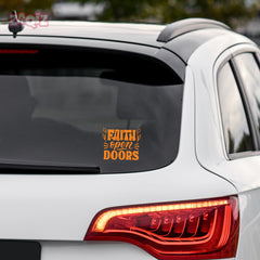 Faith Opens Doors Christian Vinyl Sticker – Inspirational Faith Quote Car Decal