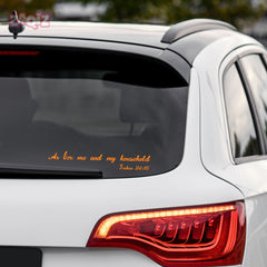 As for Me and My Household Christian Vinyl Sticker – Joshua 24:15 Car Decal