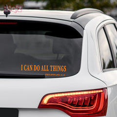 I Can Do All Things Christian Vinyl Sticker – Philippians 4:13 Car Decal