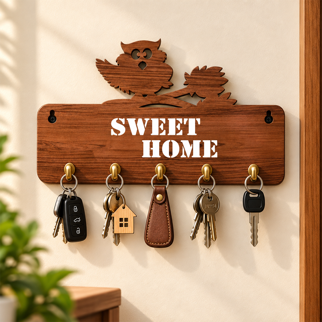 Owl wall key holder