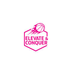 Elevate & Conquer Basketball Car Window Sticker | Motivational Sports Vinyl Decal