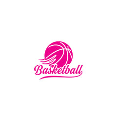 Basketball Script Logo Car Window Sticker | Stylish Sports Vinyl Decal for Cars & Laptops